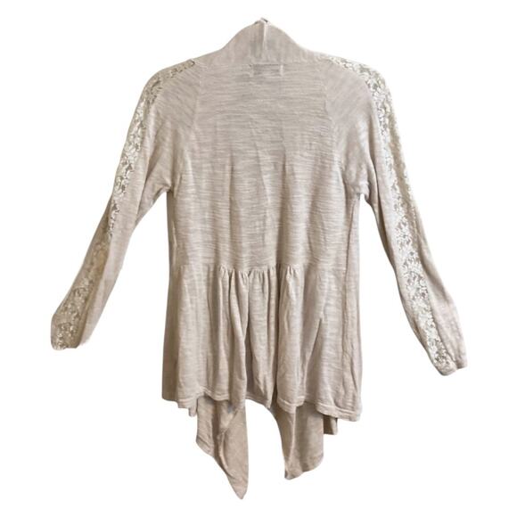 Knox Rose Open Cardigan Sweater Womens SZ M Lace Knit Draped Romantic Boho Hi-Lo - Picture 7 of 10